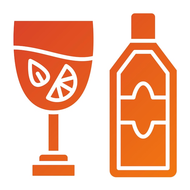 Diseño vectorial estilo icono Gin Tonic