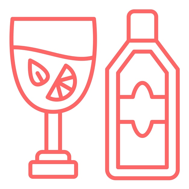 Diseño vectorial estilo icono Gin Tonic