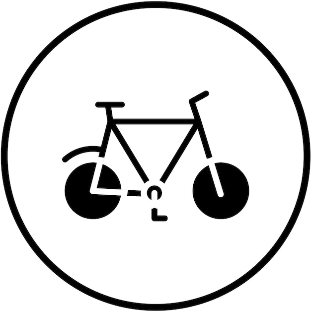 Diseño vectorial de estilo de icono de gira en bicicleta