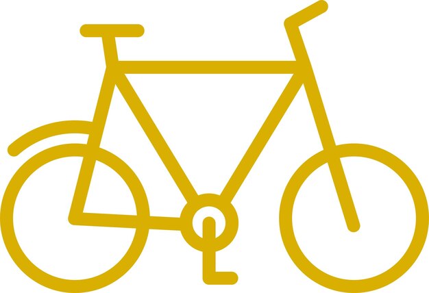 Diseño vectorial de estilo de icono de gira en bicicleta