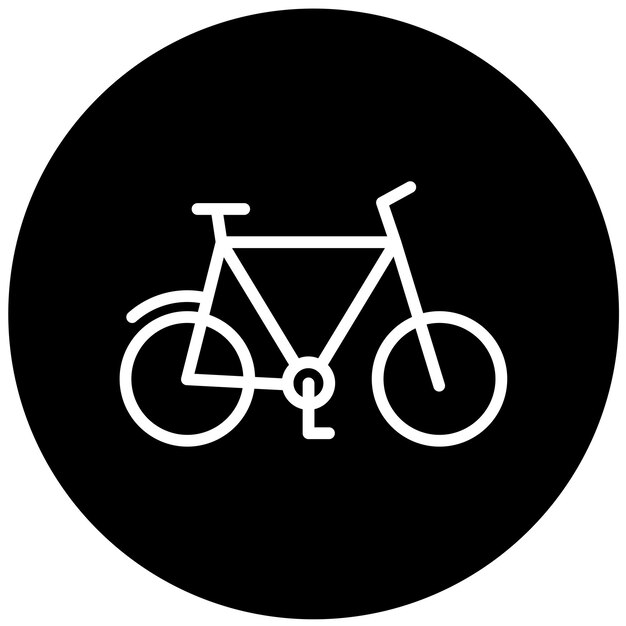 Diseño vectorial de estilo de icono de gira en bicicleta