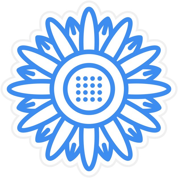 Diseño vectorial de estilo de icono de girasol