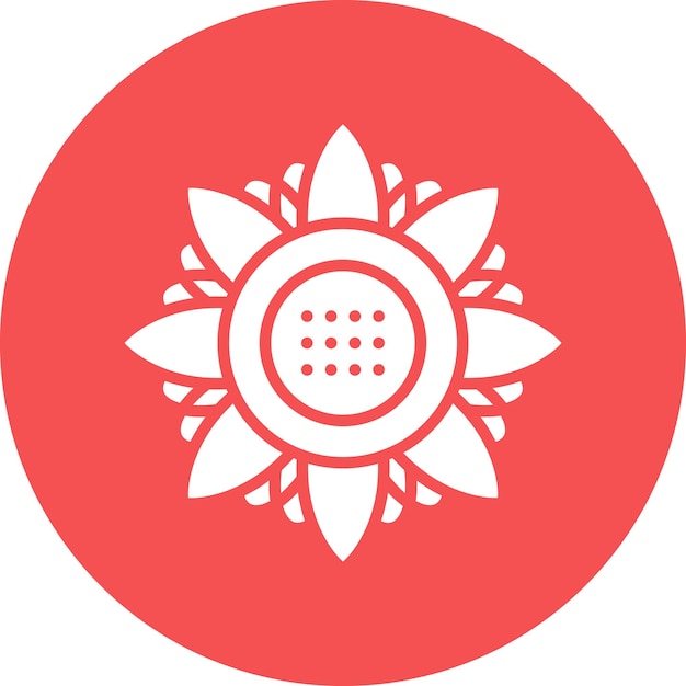 Diseño vectorial de estilo de icono de girasol