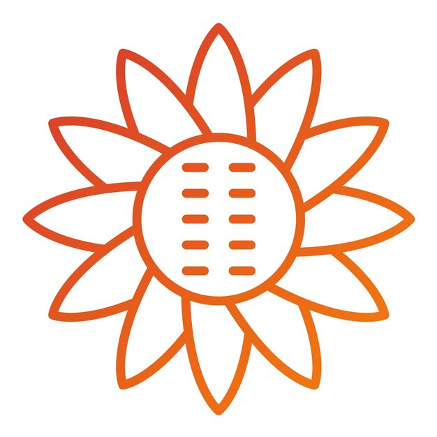 Diseño vectorial de estilo de icono de girasol