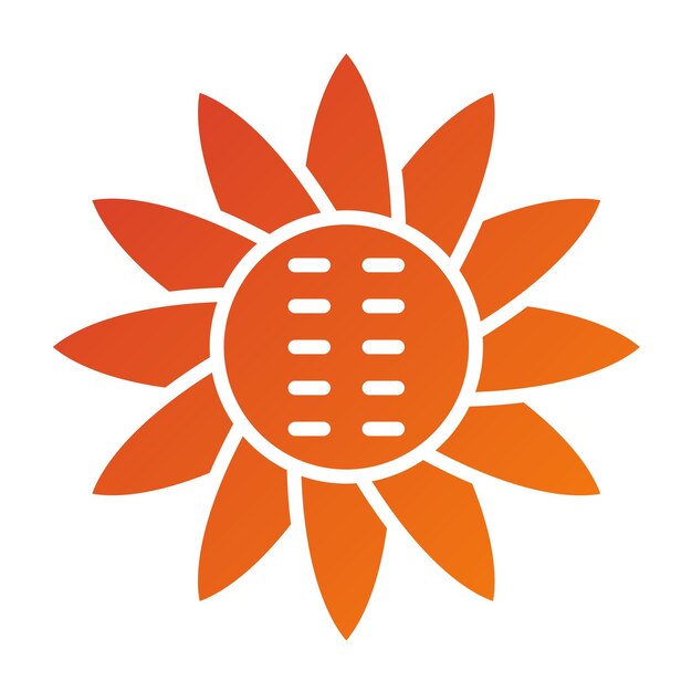 Diseño vectorial de estilo de icono de girasol