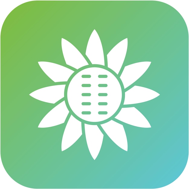 Diseño vectorial de estilo de icono de girasol