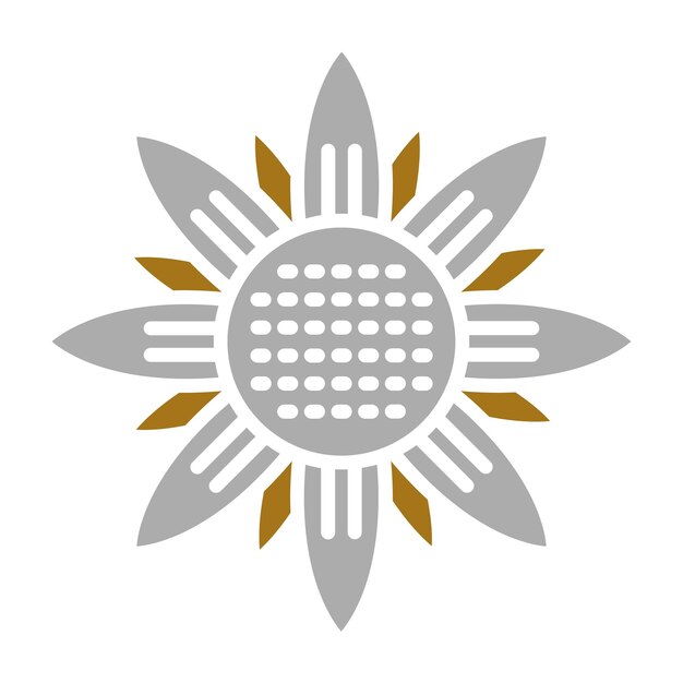 Diseño vectorial de estilo de icono de girasol