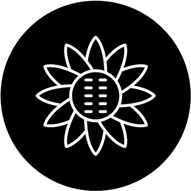 Diseño vectorial de estilo de icono de girasol