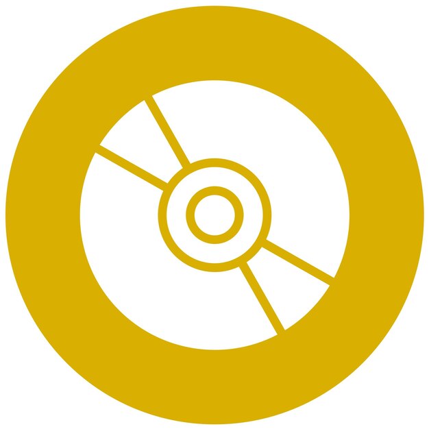 Diseño vectorial Estilo del icono giratorio del disco