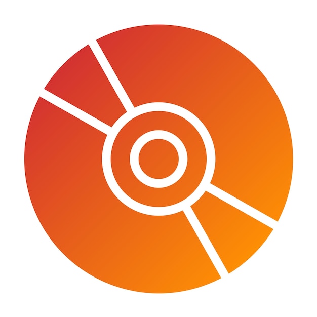 Diseño vectorial Estilo del icono giratorio del disco