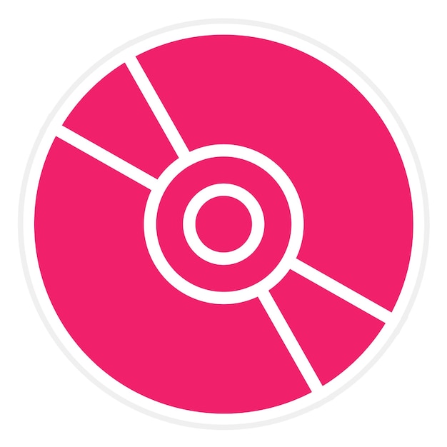Diseño vectorial Estilo del icono giratorio del disco