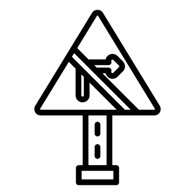 Diseño vectorial sin estilo de icono de giro a la derecha