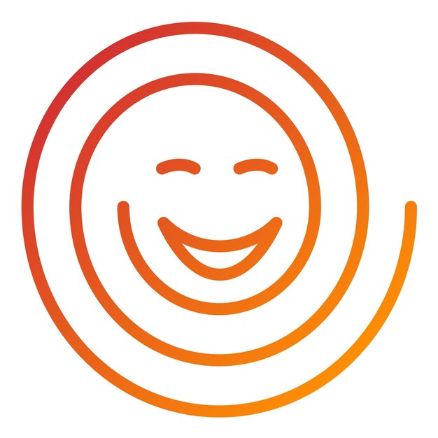 Diseño vectorial Estilo de icono de giro feliz