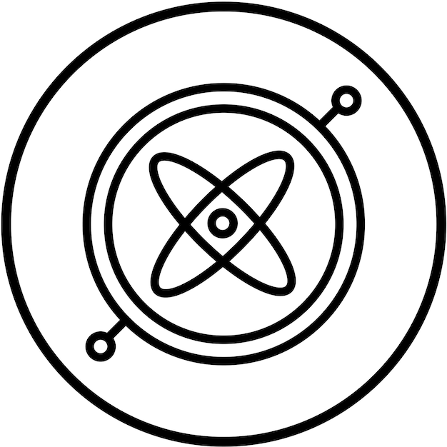 Diseño vectorial estilo de icono giroscópico