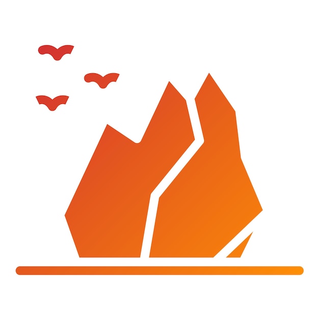 Diseño vectorial Estilo del icono del glaciar