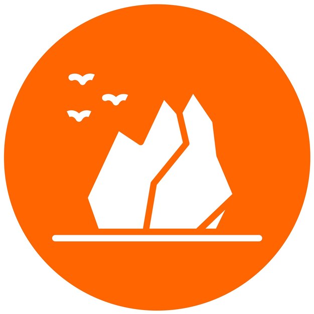 Diseño vectorial Estilo del icono del glaciar