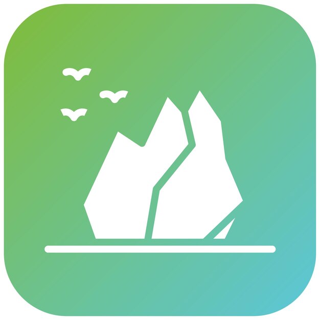 Diseño vectorial Estilo del icono del glaciar