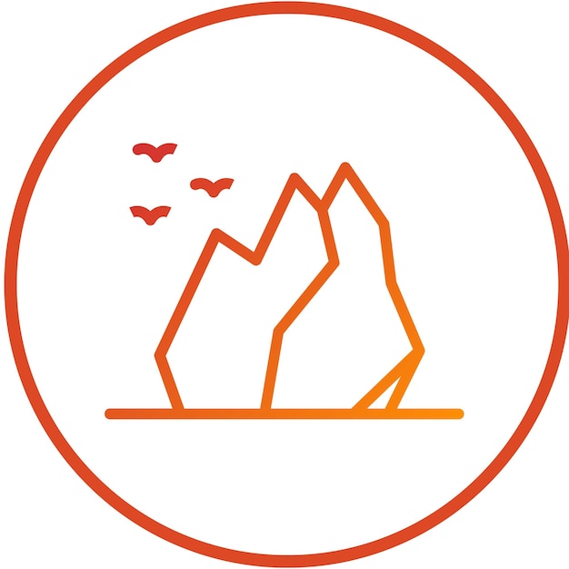 Diseño vectorial Estilo del icono del glaciar
