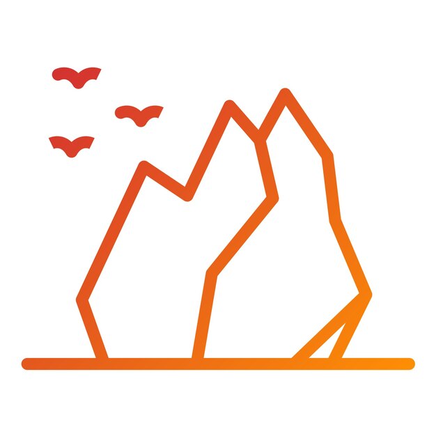 Diseño vectorial Estilo del icono del glaciar
