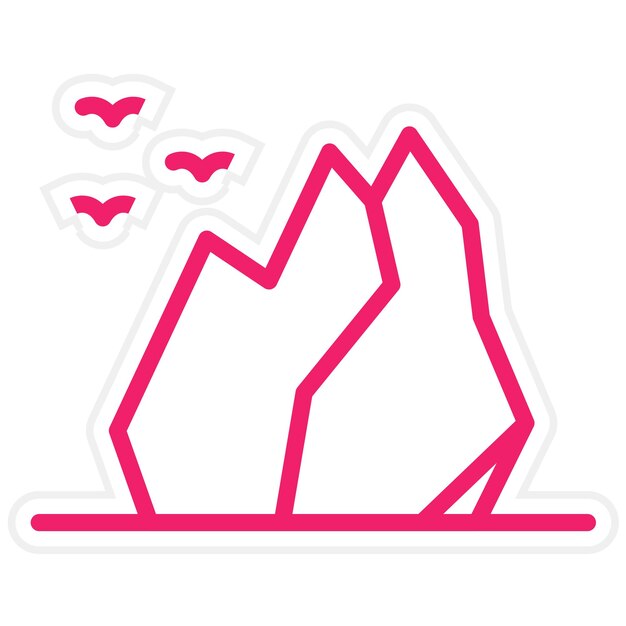 Diseño vectorial Estilo del icono del glaciar