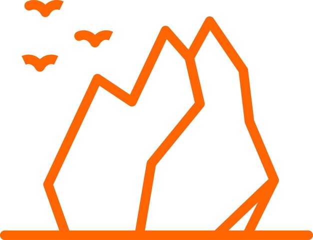 Diseño vectorial Estilo del icono del glaciar