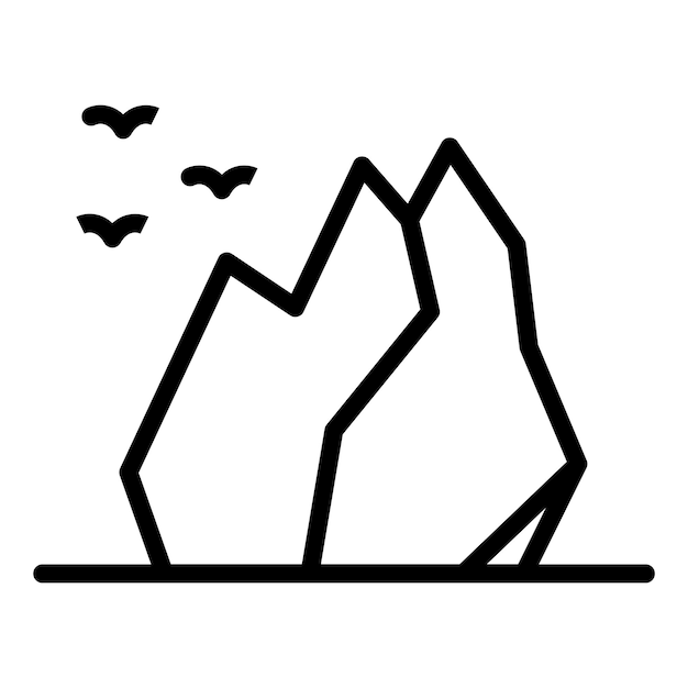 Vector diseño vectorial estilo del icono del glaciar