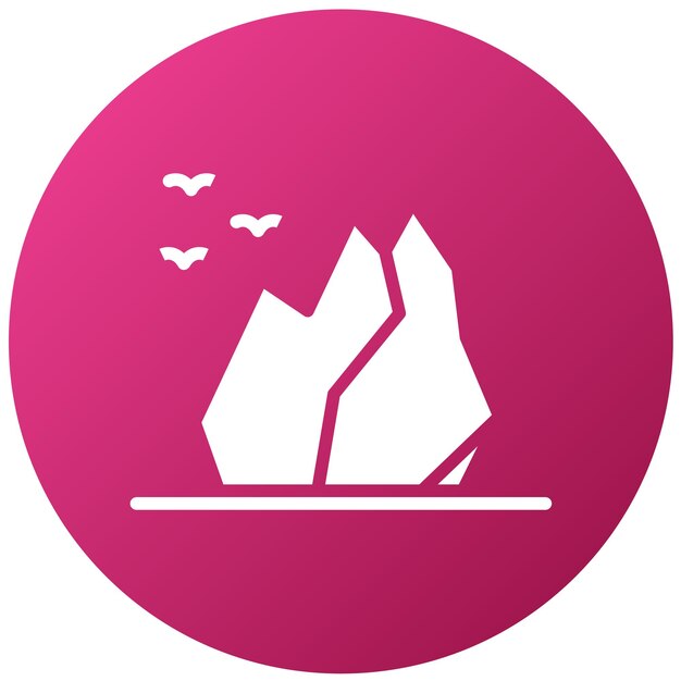 Diseño vectorial Estilo del icono del glaciar