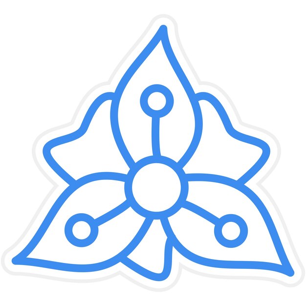 Diseño vectorial Estilo del icono de Gladiolus