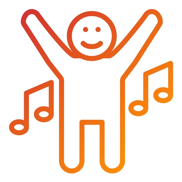 Diseño vectorial del estilo del icono de Glee