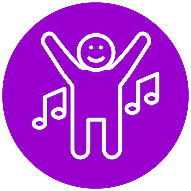 Diseño vectorial del estilo del icono de Glee
