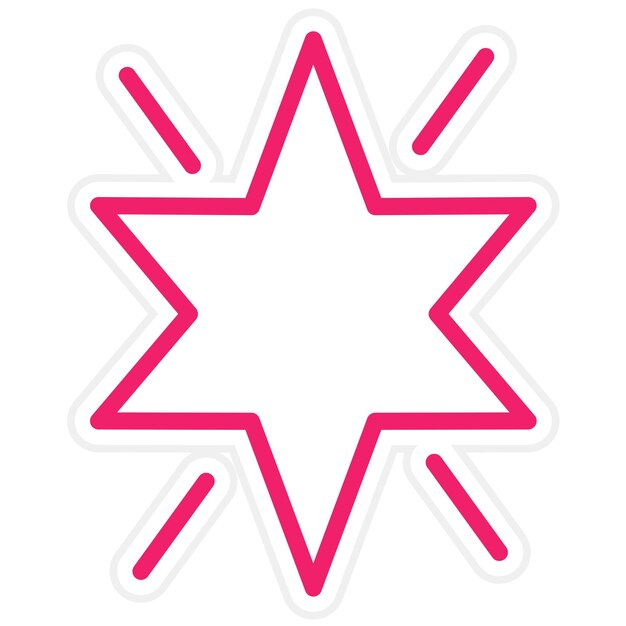 Diseño vectorial Estilo de icono de glifo estelar