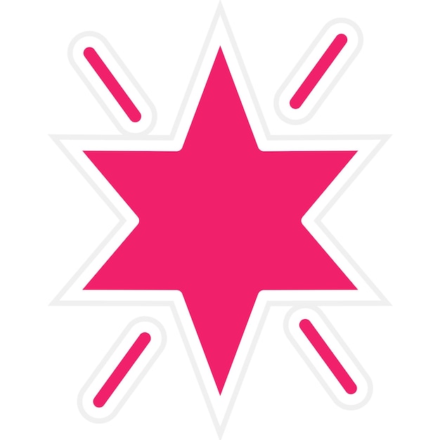 Diseño vectorial Estilo de icono de glifo estelar