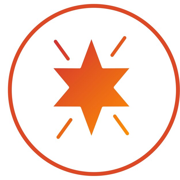 Diseño vectorial Estilo de icono de glifo estelar