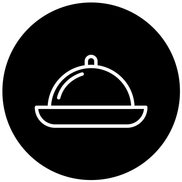 Diseño vectorial estilo de icono de glifo gourmet