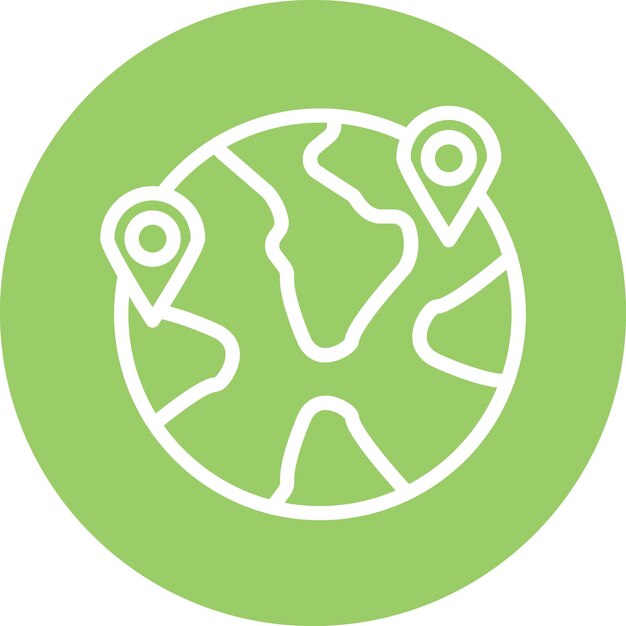 Diseño vectorial Estilo de icono global