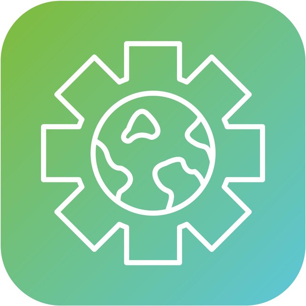 Diseño vectorial Estilo del icono de globalización