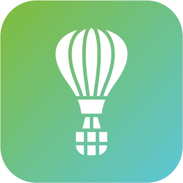 Diseño vectorial de estilo de icono de globo aéreo