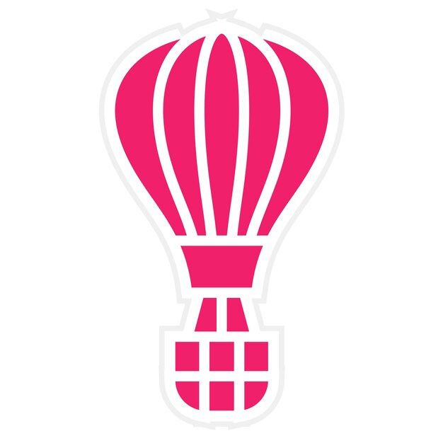 Diseño vectorial de estilo de icono de globo aéreo