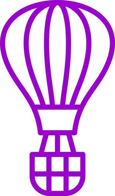 Diseño vectorial de estilo de icono de globo aéreo