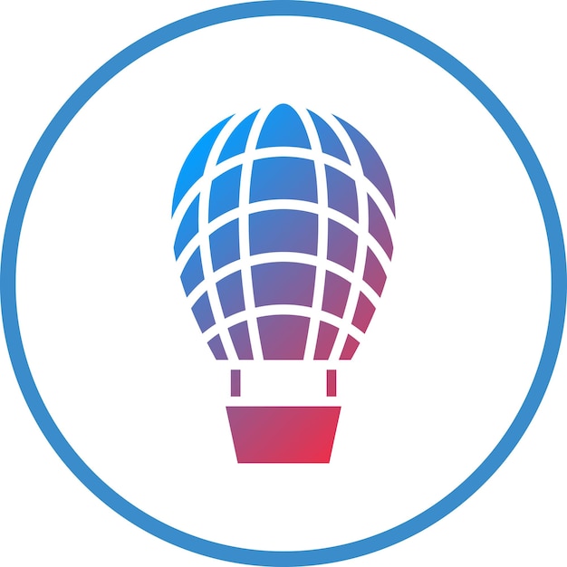 Diseño vectorial de estilo de icono de globo de aire caliente