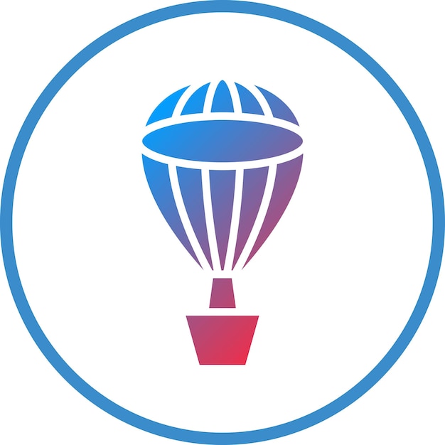 Diseño vectorial de estilo de icono de globo de aire caliente