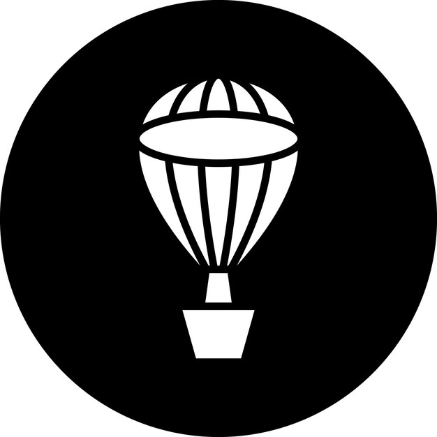 Diseño vectorial de estilo de icono de globo de aire caliente