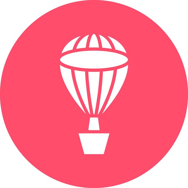 Diseño vectorial de estilo de icono de globo de aire caliente