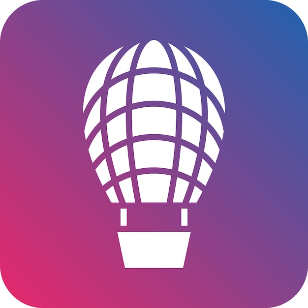 Diseño vectorial de estilo de icono de globo de aire caliente