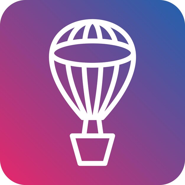 Diseño vectorial de estilo de icono de globo de aire caliente