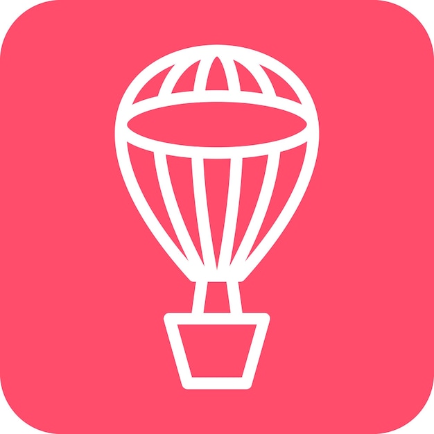 Diseño vectorial de estilo de icono de globo de aire caliente