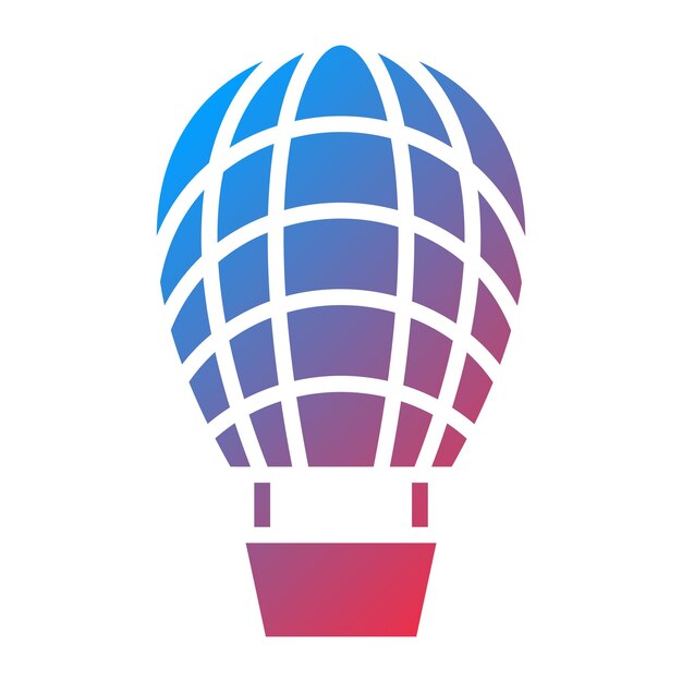 Diseño vectorial de estilo de icono de globo de aire caliente