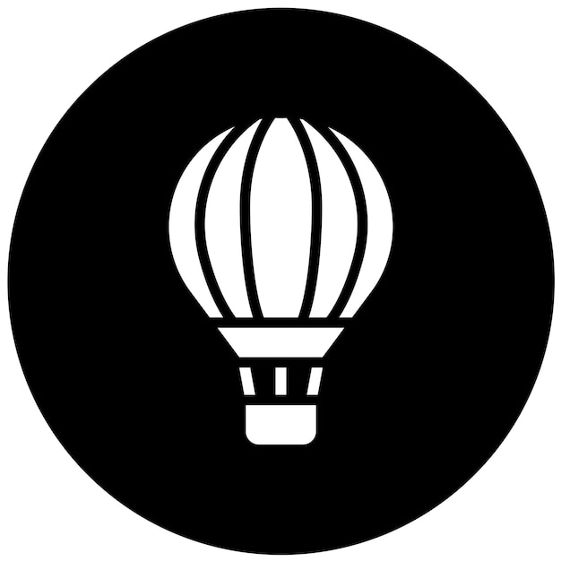 Diseño vectorial de estilo de icono de globo de aire caliente