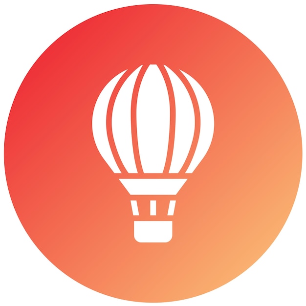 Diseño vectorial de estilo de icono de globo de aire caliente