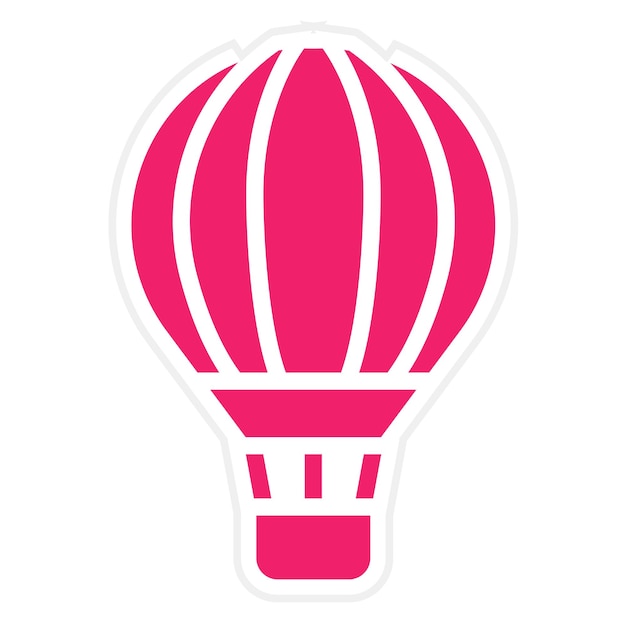 Diseño vectorial de estilo de icono de globo de aire caliente